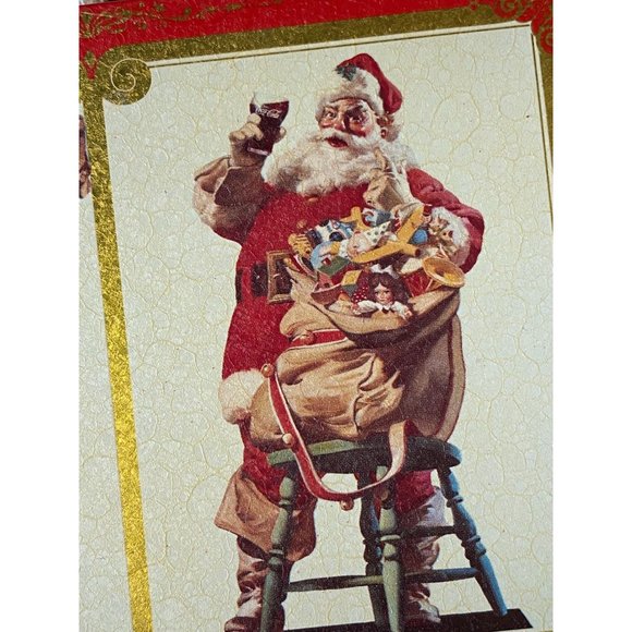 Christmas COCA COLA SANTA TIN - 1994 - NO Cards - Tin ONLY - 5 3/4" x 4 1/2" - Picture 9 of 9
